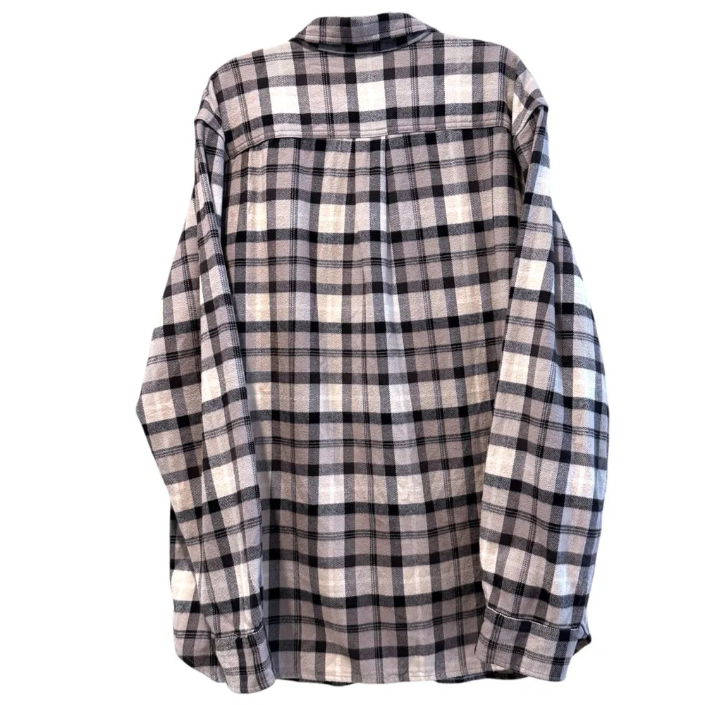 The North Face Flannel Shirt Gray Excellent Plaid Outdoor Mens XL